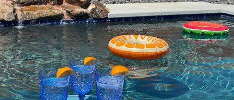 A heated pool