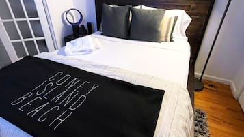 2 bedrooms, iron/ironing board, travel crib, free WiFi