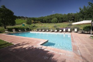 Pool - Casa Camomilla F: A characteristic and welcoming independent house surrounded by meadows and by green hills, with Free WI-FI. (Pontassieve)