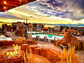 A heated pool