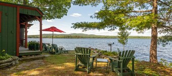 Charming Camp on Water's Edge---Canoe, Loons, Turkeys, Fish and an Eagle