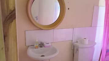 Cottage | Badkamer | Een douche, handdoeken