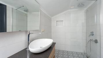 Dusche, Haartrockner, Handtücher