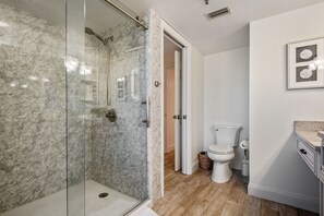 Combined shower/bathtub, hair dryer, towels, toilet paper - 2/2 Bright and Luxurious, Balcony Walk Out to the POOL & BEACH (Indian Shores)