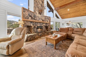 Smart TV, fireplace, video games