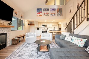 Télévision, cheminée