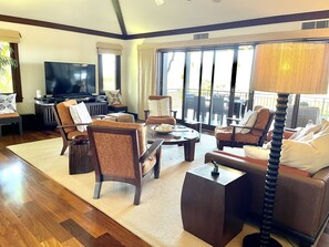 Smart TV, books, stereo