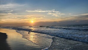 Beach nearby, sun-loungers