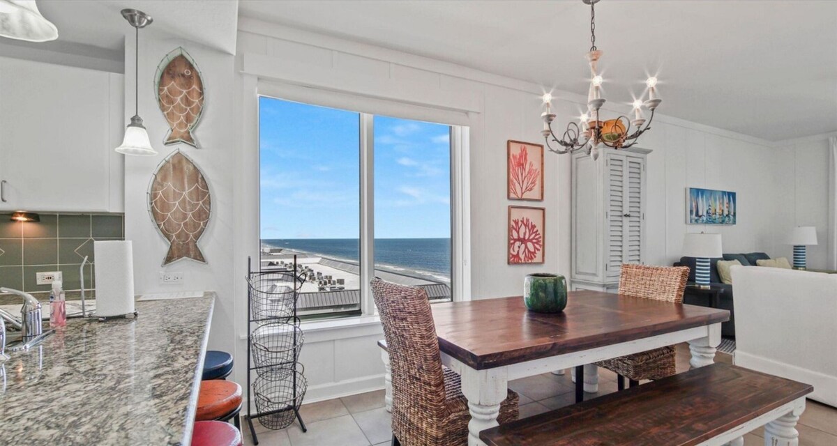 Corner unit, incredible views and huge balcony. 3BR gulf front! Pets okay.