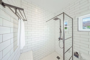 Shower, hair dryer