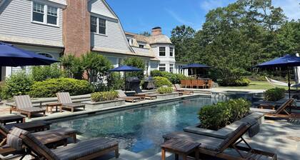 Chic Hamptons Retreat in Watermill with Tennis, Pool, Spa, Steam Room, and Gym
