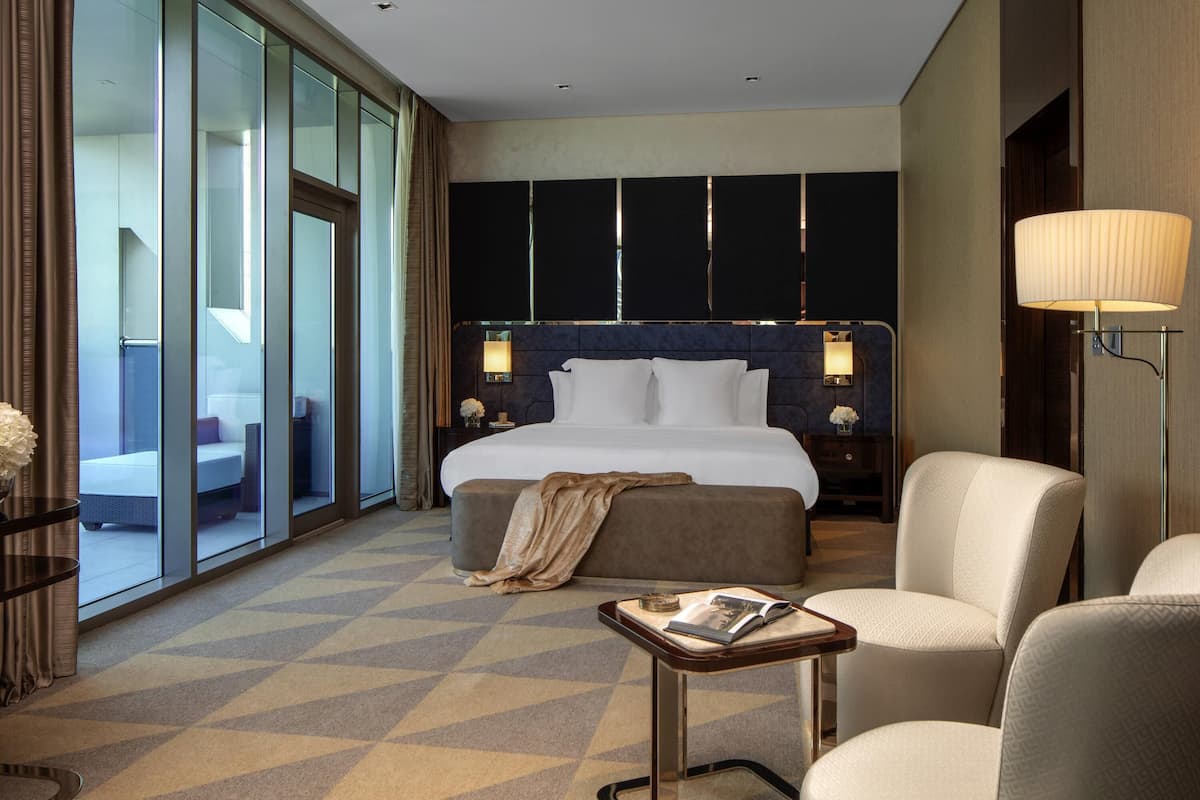 Estudi en suite, 1 dormitori, balcó, vistes a la ciutat (All Access Suite, Burj Khalifa View) | Roba de llit hipoal·lergògena, cobrellits i minibar