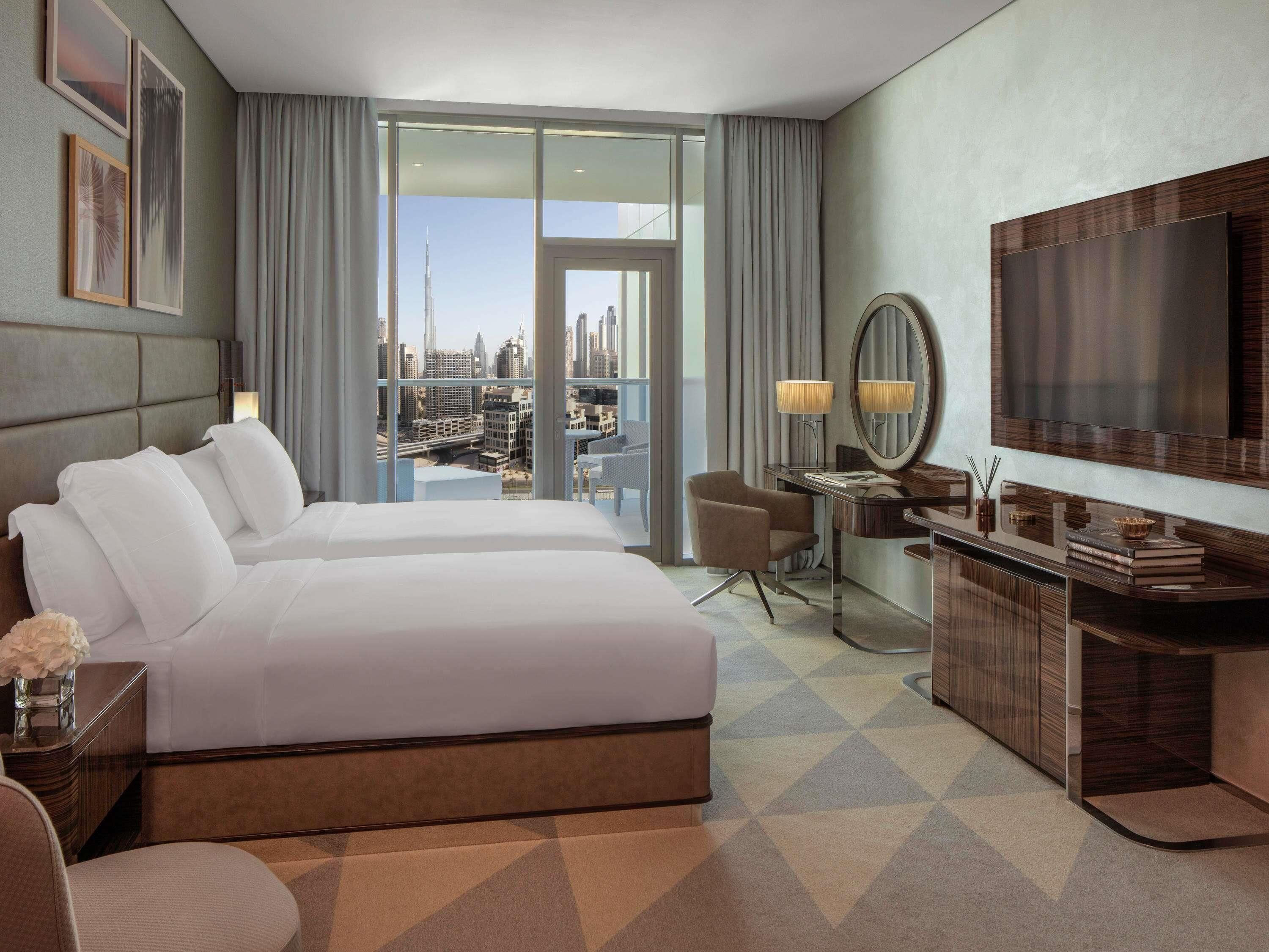 Kahden hengen huone (kaksi sänkyä), 2 yhden hengen sänkyä, parveke (VIP, Burj Khalifa view) | Allergiatestatut vuodevaatteet, untuvapeitot, minibaari