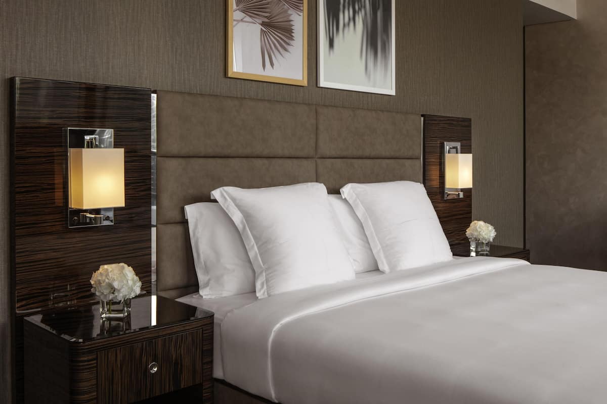 Literie hypoallergénique, couette en duvet d'oie, minibar