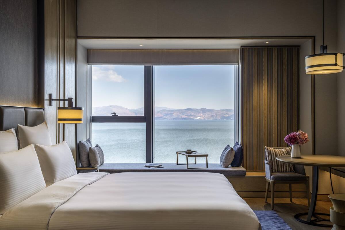 Ropa de cama hipoalergénica, minibar y escritorio
