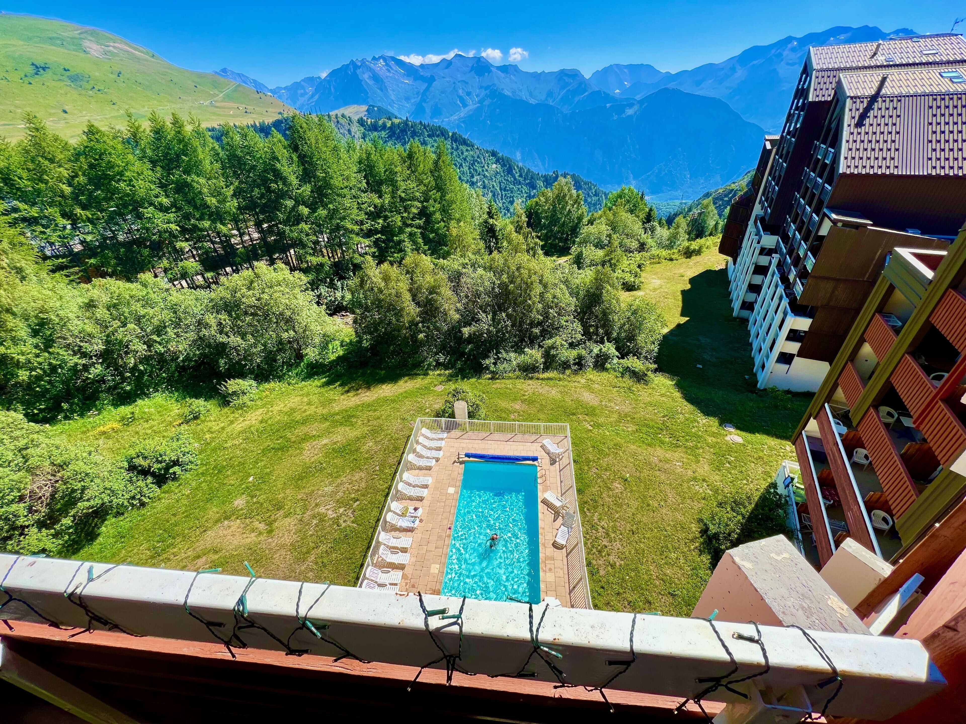 Piscine extérieure, piscine chauffée