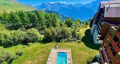 ⛷Ma toute belle pépite, Pied des pistes, Piscine&Sauna, golf, résidence 4*