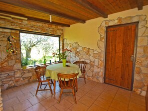 Dining - Holiday home mit Pool und Klimaanlage (Fažana)