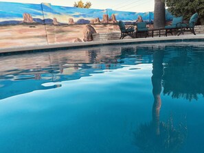 Outdoor pool, a heated pool