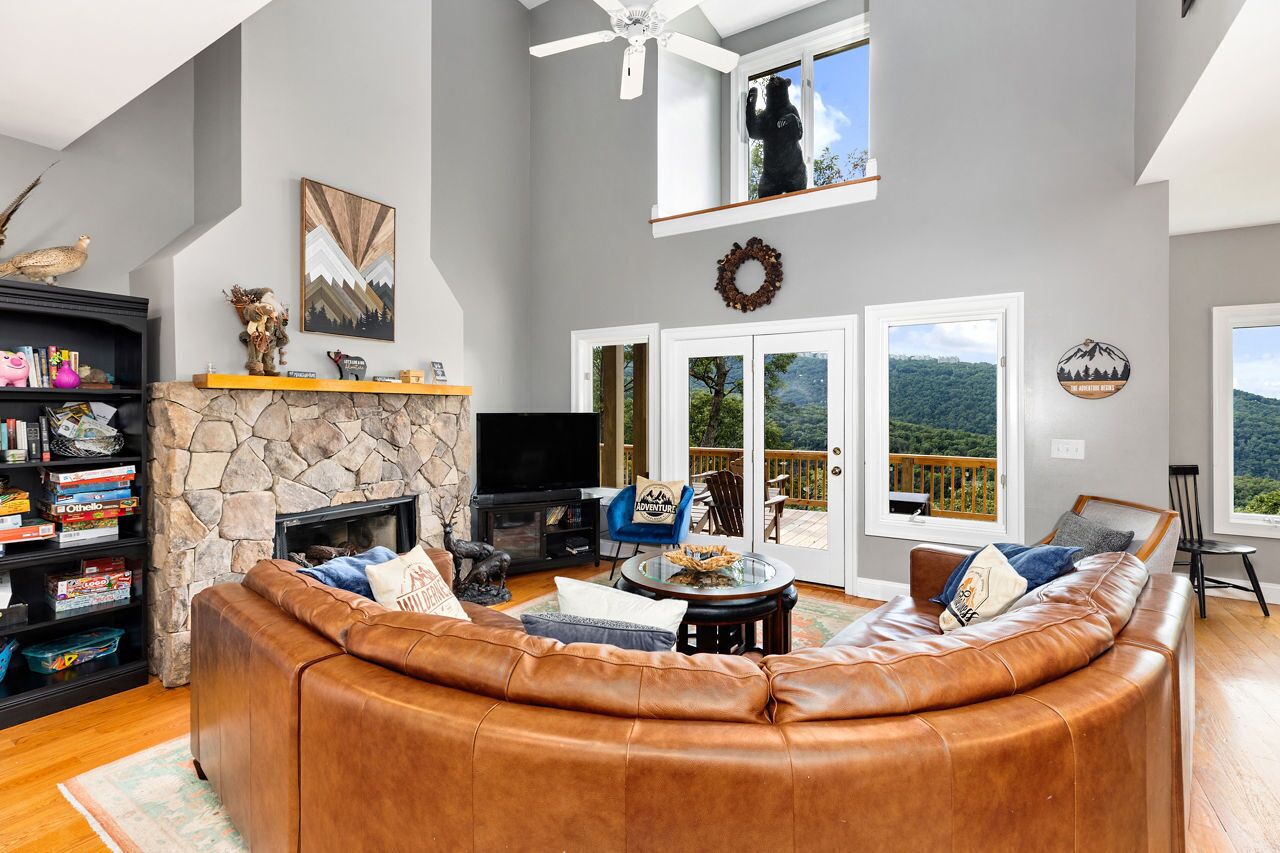 Smart TV, fireplace, video games, DVD player