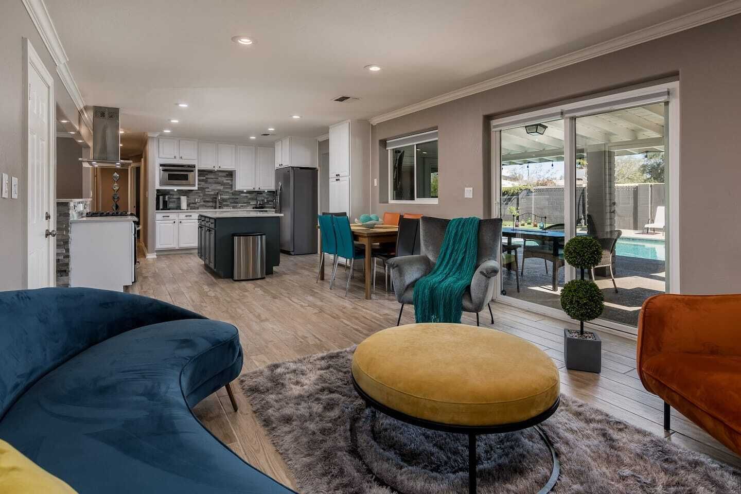 Smart TV, fireplace, video games