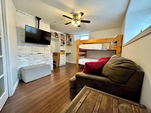 1 bedroom, iron/ironing board, travel crib, free WiFi
