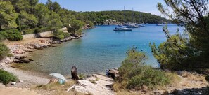 Beach nearby, sun loungers