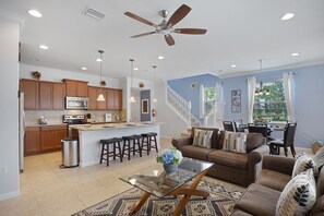 Deluxe Townhome, 5 Bedrooms | Living area | Flat-screen TV - The Majorca at Windsor Westside (Kissimmee)