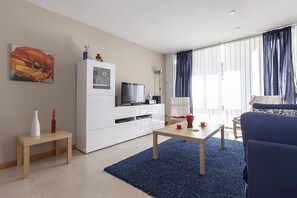 TV, DVD player, stereo