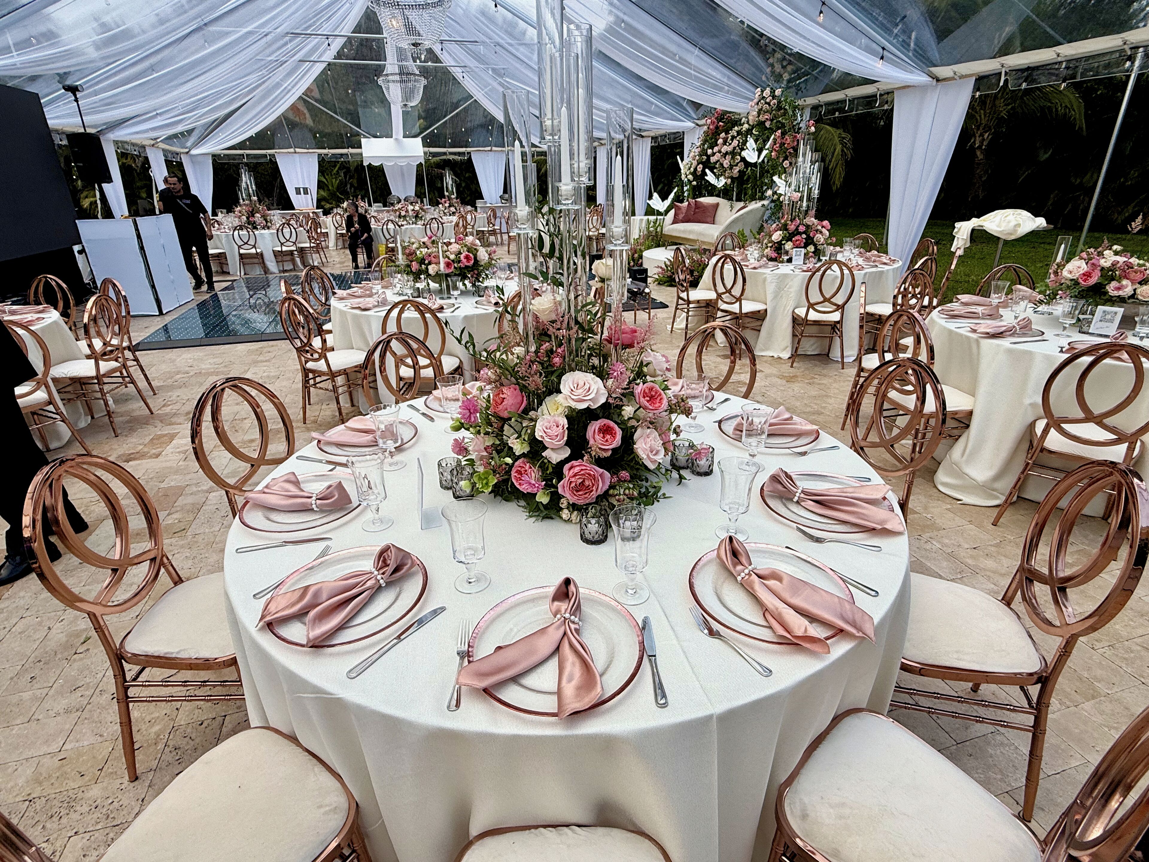 Outdoor banquet area