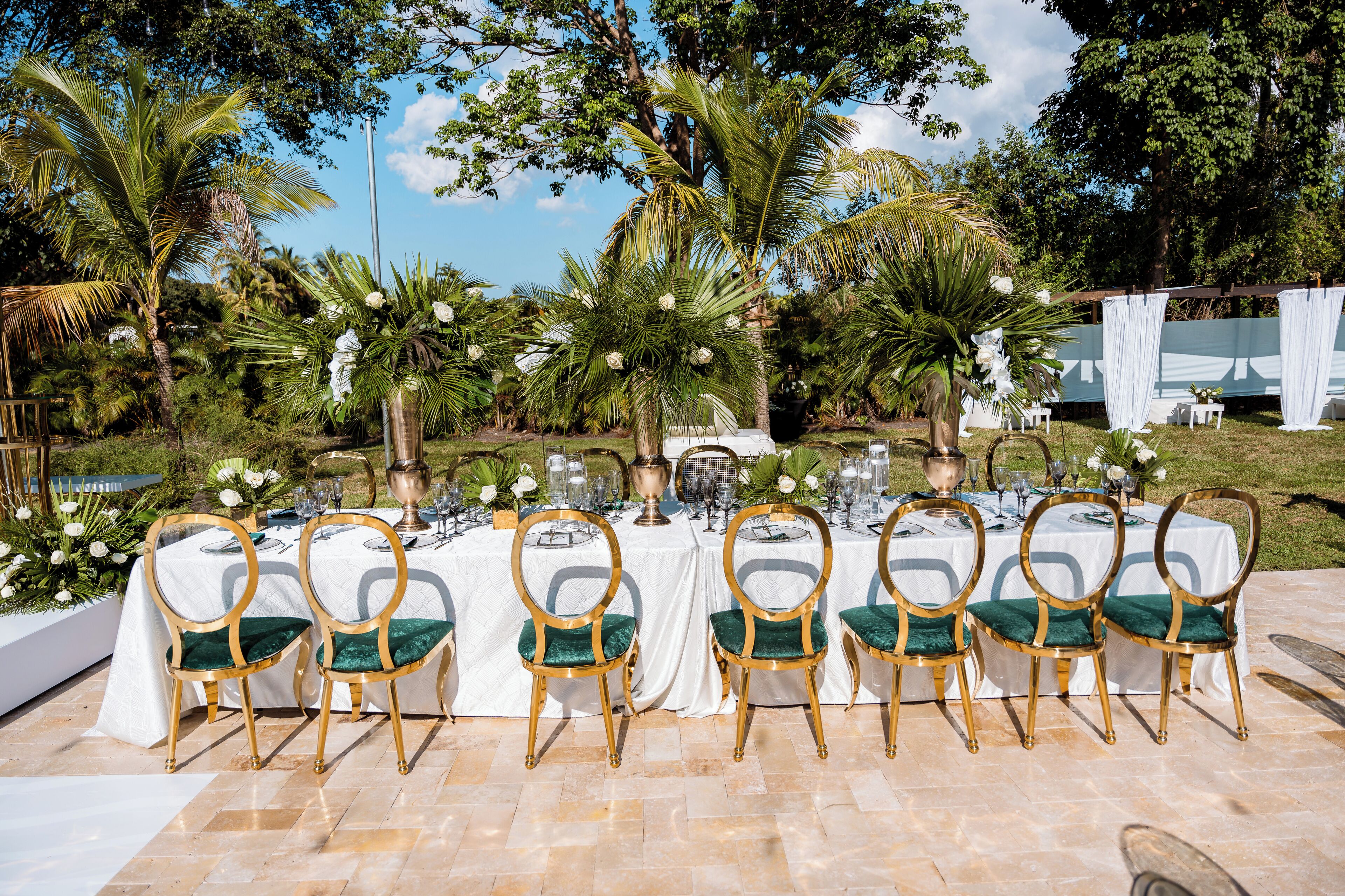 Outdoor banquet area