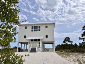 Exterior - Gulf front with private heated pool, two master suites and an elevator! (Port Saint Joe)