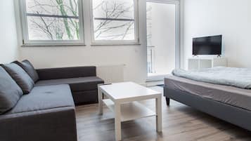 Studio Suite (French Bed and Sofa 1,40 m x 2 m) | 1 bedroom, laptop workspace, iron/ironing board, free WiFi
