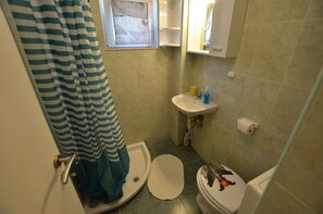 Shower, hair dryer, towels - Graziella Apartment ground floor (Rovinj)