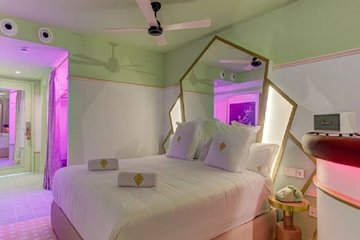 1 dormitorio, minibar, caja fuerte y cortinas opacas