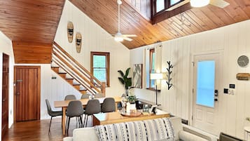 TV connectée, cheminée, lecteur de DVD