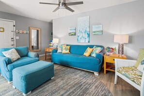TV - Serene, tranquil & private vacation rental condo w/pool, steps from the beach in Cherry Grove (North Myrtle Beach)