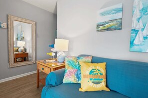 TV - Serene, tranquil & private vacation rental condo w/pool, steps from the beach in Cherry Grove (North Myrtle Beach)