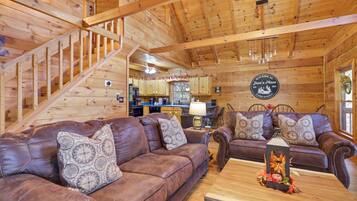 Smart TV, fireplace, video games