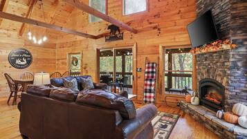 Smart TV, fireplace, video games