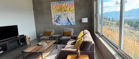 Smart TV, fireplace