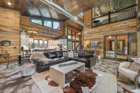 Smart TV, fireplace, video games, table football