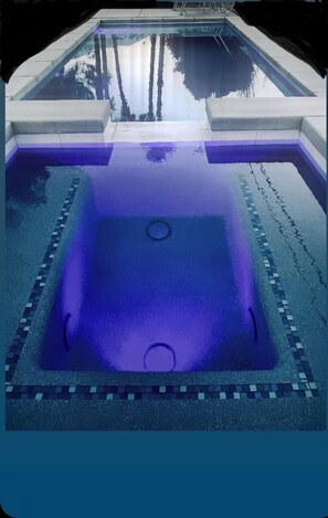 Outdoor pool, a heated pool