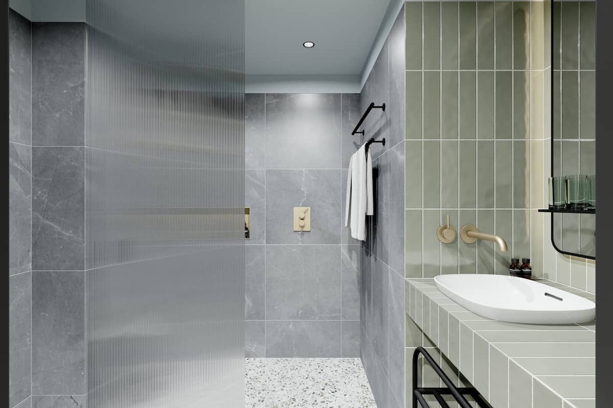 shower, free toiletries, hair dryer, bathrobes