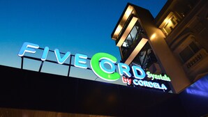 A hotel sign with the name "FIVEORD by CORDELIA".