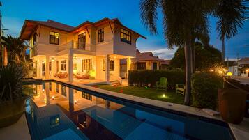 Front of property – evening/night