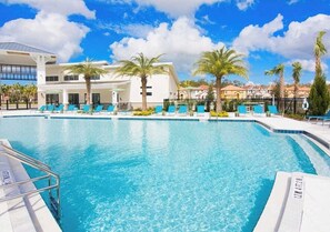 Outdoor pool, a heated pool