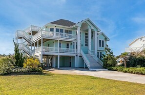 Exterior - Summer Dream - Corolla, Whalehead, 300 Yds to Beach, Ocean View, Foosball, Pool, Hot Tub, Pets OK (Corolla)