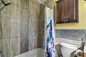 Free toiletries, hair dryer, towels