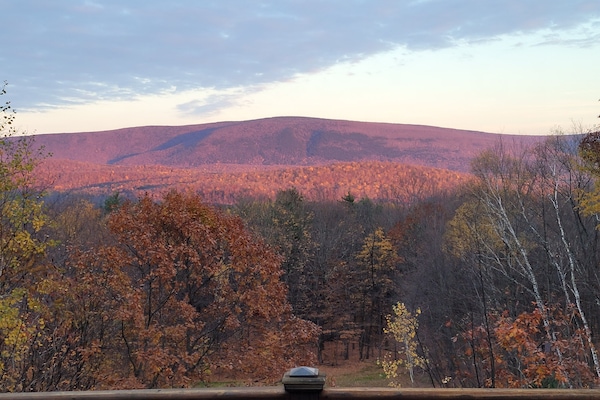 Panoramic View of mountains from the back deck